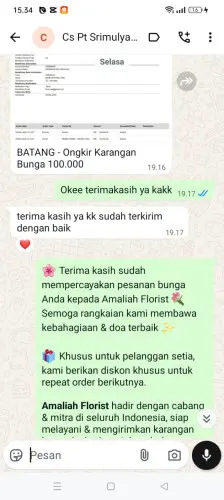 Testimonial Papan Bunga idaman