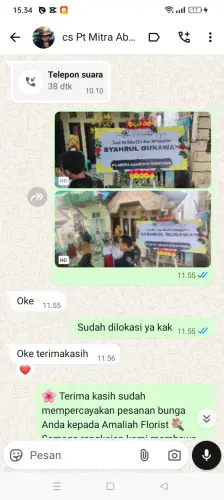 Testimonial Papan Bunga idaman