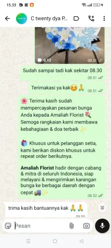 Testimonial Standing Flower idaman