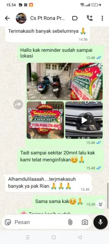 Testimonial Papan Bunga idaman